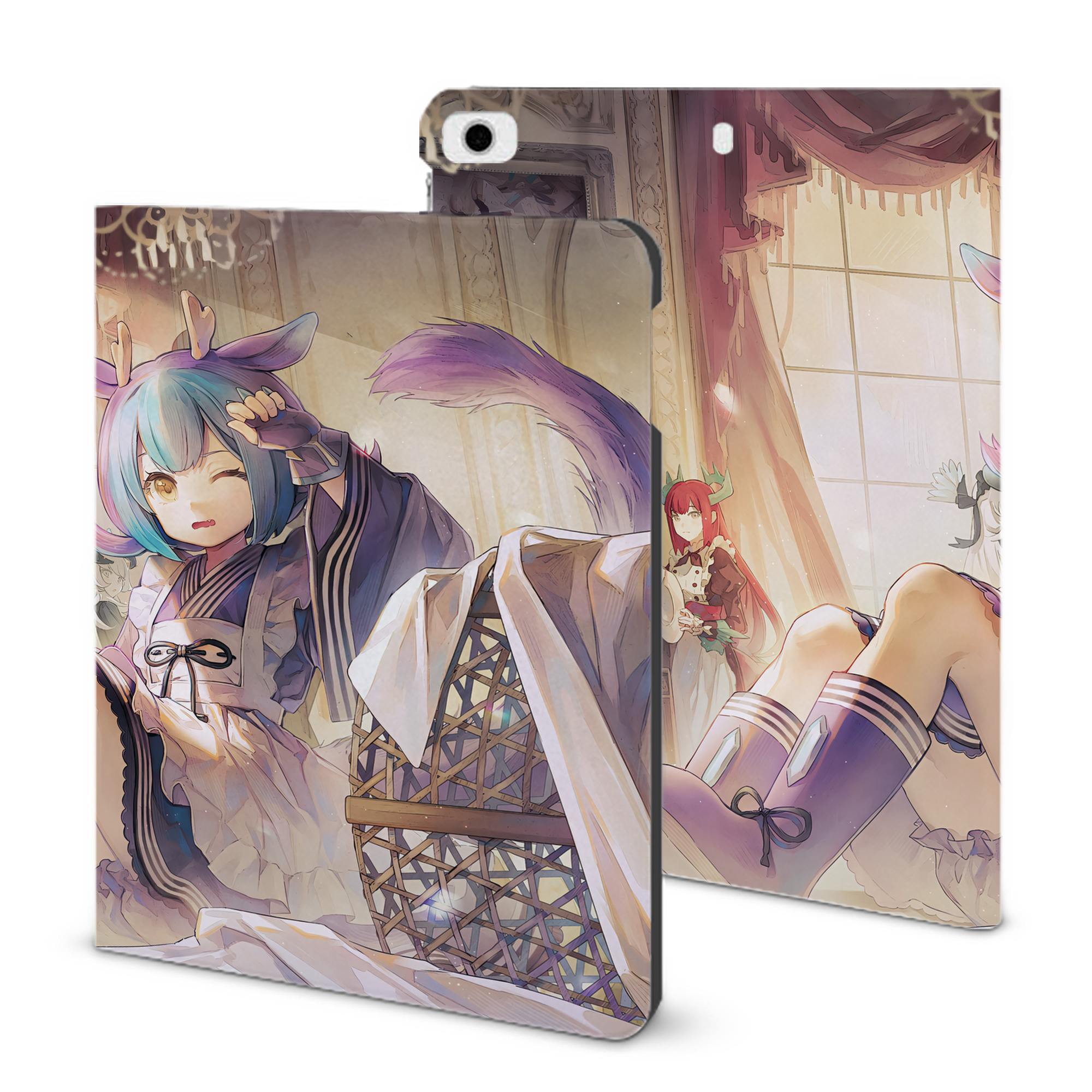 （画像用） 遊☆戯☆王 Yu-Gi-Oh! IPad ケース ブック型 PUレザー TPU 耐衝撃 軽量 薄型 ペン収納なし 全面保護 IPad 各モデル対応